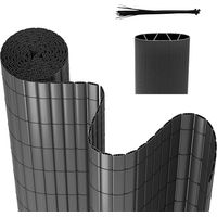 Wolketon PVC Sichtschutzmatte Balkon – Stabiler Wind- & Sichtschutzfür Balkone und Gärten, Terrasse & Zaun Grau 100x500cm
