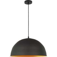 Homestyle Pro MK101-GB Lampe à suspension industrielle 42x22 cm Noir/Goud/Métal