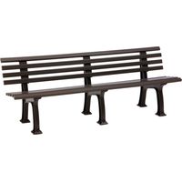 Gartenbank JUIST 4-Sitzer Länge 2000 mm, braun