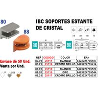 Ibc soporte estante cristal ref.80.01 blanco