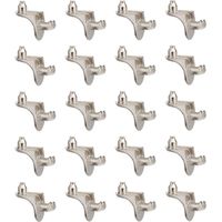 Cyclingcolors – Lot de 20 taquets en acier nickelé – Tenon 5mm pour étagères équerres – Fixation universelle pour meubles et placards
