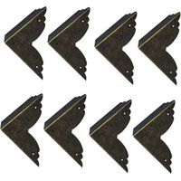 8 pièces Vintage Protecteur Décoratif d'angle en Fer protecteurs d'angle en métal pour Meubles De Protection d'angle De Meuble en Bronze pour Meuble et Boîte en Bois Coffret à Bijoux