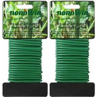 bridas de goma suave reutilizables para plantas, 10 m (20 m en total), resistentes, para jardinería, árboles, tomates, enredaderas y plantas trepadoras, color verde.