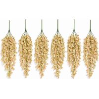 Pack of 6 x 70cm Artificial Trailing Leaf Spray Stem - Dusty Pink and Cream