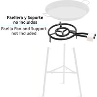 Briebe MOD400 Brûleur à Gaz, Double Anneau à Paella 40cm pour Poêles à Paella de 30 à 60 cm Ø Noir