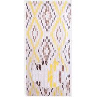Tenda Moschiera Con Piastrine In Pvc Decoro Rombo Marrone 100x220cm Tpl13 017347
