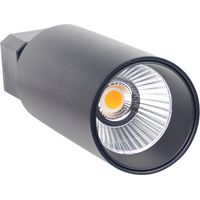 Proyector LED de Carril Klynder Medium 20W 1500lm Orientable Ø6.5x19.5cm Negro 30000H SECOM