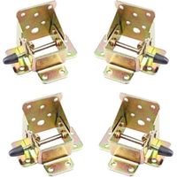 YMYNY 4pcs Folding Table Legs, Folding Support Frame, Self Locking Hinges, Folding Hinge Hardware for Workbench, Folding Legs, Folding Locking Extension