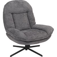 Fauteuil relax HWC-P32, fauteuil TV Suspension Nosag Fauteuil rembourré, pivotant Métal Tissu/textile Chenille (370 g/m2
