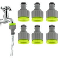 6PCS Adaptateurs De Tuyau D'arrosage, 2-en-1 Raccord de Robinet, Raccord Robinet, Raccord Arrosage, Raccord Robinet Tuyau Arrosage, Nez De Robinet, Embout Robinet Tuyau D'arrosage