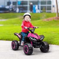 Quad électrique pour enfants de 3 à 5 ans, véhicule électrique 12 V avec 2 moteurs, 83 x 53 x 55,5 cm, rose