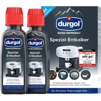 Durgol swiss espresso -kitchen Détartrant spécial pour machines à cafe Pack de 2 x 125 ml, Noir