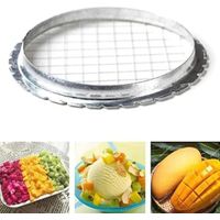 Coupe-œufs acier inoxydable 8,9 cm, outil cuisine manuel 6/8 rondelles, lave-vaisselle