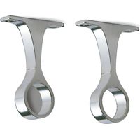 Support Latéral Plafond 20M Chrome - Support de fixation plafond central ou latéral nickelé pour barres rondes