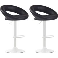 2er Set Barhocker Olinda Kunstleder schwarz weiß