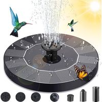 Fontaine solaire pour bassin avec 7 styles, 1,4 W monocristallin Fontaine solaire, pour étang de jardin, fontaine, circulation d'eau pour oxygène