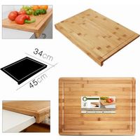 DK HOME TABLA DE CORTAR BAMBU CON BORDE 45 x 34 x 3.5 cm