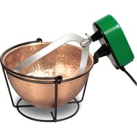 Officine Valtromplina 30R Polentina Elettrica Rame Tonda Martellata Telaio Ferro Brunito 5W 4 L 24 cm