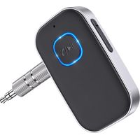 Bluetooth 5.0 Receiver with Noise Cancellation and 16 Hours Battery Life