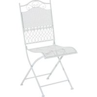Chaise de jardin en fer forgé blanc MDJ10025
