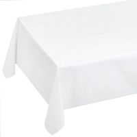 Nappe de Cuisine AntiTaches Moderne Tissu Ciré Plastifié Housse de Table de Protection Blanc neutre - 140x100 cm