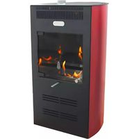 stufa a bioetanolo ventilata tecno air system "ruby elegance" bordeaux 3 kw
