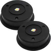 Solar Light Replacement Top - 2 Pack - for Outdoor Hanging Pendant Lights - Waterproof - with Built-in Solar Panel - 8-10 Hr Runtime