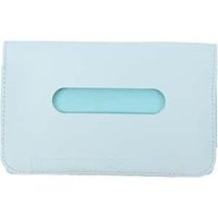Boîte à mouchoirs pare-soleil de voiture, boîte à mouchoirs, porte-mouchoirs rectangulaire, boîtes de mouchoirs en cuir PU multifonctions pour voiture domestique (bleu)