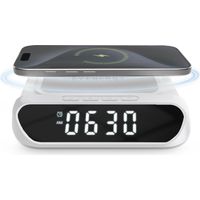Reloj despertador sbs con carga inalámbrica alarma