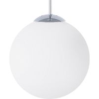 Lampe Suspension Boule 40 cm en Verre Blanc E27 40W Design Intemporel et Universel pour Intérieurs Modernes Scandinaves et Vintage Beliani