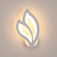 GOECO Interior LED wall light, 13W 1500LM Creative Modern Creative Wall Lamp In the Share of Acrylic 3000k Warm White Light, Wall Light for Bedroom, Living Room, Corridor, White