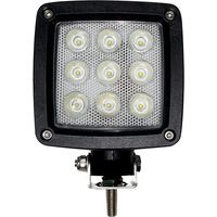 Foco de trabajo LED'27 W 3000 lm cuadrado blanco 10/30 V 100 x 100 x 81 mm enchufe Wide flood'9 LED's Deutsch STEYR LA10555