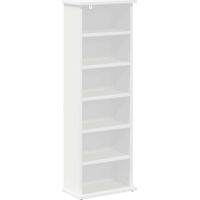 Meuble CD Blanc 32 x 17 x 92 cm Bois d'ingénierie vidaXL