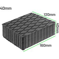 TACO DE GOMA PARA ELEVADOR DE COCHE, 160 x 120 mm ALTURA 40 mm ravaglioli, corghi, omnc. etc-