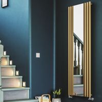 Terma Rolo Designer Radiator Brass Mirror Vertical 1800 x 590mm Central Heating