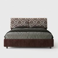 Contenedor cama matrimonio 160x190 tela Mados Giada Agata - Marrón