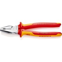 KNIPEX 02 06 225 Kraft-Kombizange isoliert mit Mehrkomponenten-Hüllen, VDE-geprüft verchromt 225 mm