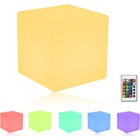 Party-Stimmungslicht – 10 cm LED-Lichtwürfel mit 16 Farben, wiederaufladbar, kleines Nachtlicht für den Außenbereich