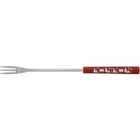 Set de 6 fourchettes à fondue inox rouge – 3 dents pour maintien optimal – Compatible lave-vaisselle – Pour fondues à fromage
