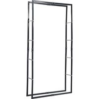 Portant de bois de chauffage Noir 100x25x200 cm Acier vidaXL
