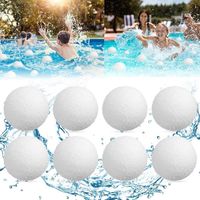 Set mit 8 Schaumstoffbällen für Whirlpools, Schaumstoffabsorbern für Pools, ölabsorbierenden Schwämmen und schwimmenden Reinigungszubehörteilen