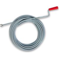 Spirale nettoyage tuyaux 15m Ø9mm, tête griffe Ø20mm, pour WC et canalisations – EBERTH