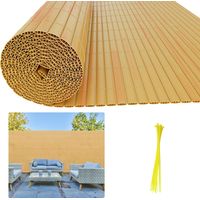 Wolketon PVC Sichtschutzmatte Balkon & Zaun – Wetterfester Sichtschutzzaun für Zaun, Windschutz, Zuschneidbar Bambus 90x1000cm