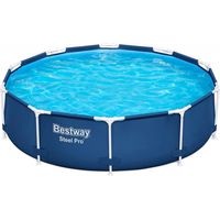 Bestway 56679 Steel Pro Frame Pool Set rund mit Filterpumpe 305 x 76 cm