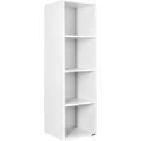 White bookcase with 4 shelves 106x30x30cm mdf