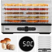 Séchoir à fruits et légumes Teesa 400 W avec 5 plateaux et présentation à convection