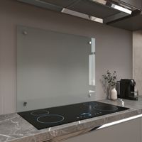Mucola – Crédence de cuisine en verre trempé 70x50cm – Pare-éclaboussures décoratif – Résistant aux chocs et à la chaleur – Kit de fixation inclus
