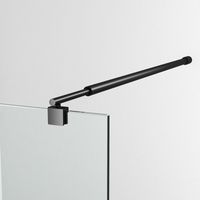WDWRITTI Haltestange Duschwand Stabilisierungsstange Dusche Stabilisator für Glasdicke 8-10 mm Dusche Duschwand Duschabtrennung Edelstahl 73-120cm, Schwarz