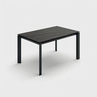 Table de salle à manger extensible en céramique avec pieds en métal Linear - Noir