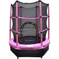 Trampolin - 140 cm - mit Sicherheitsnetz - rosa